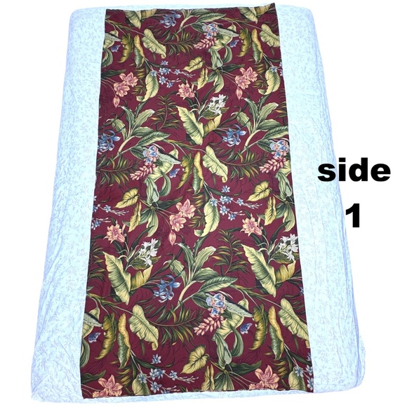 shower curtain WAVERLY cotton 70x72 traditional floral tropical multicolor - Picture 5 of 12